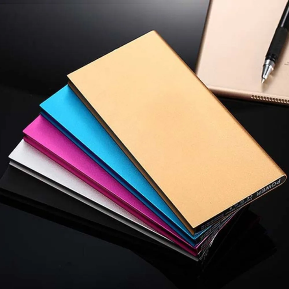 

20000mAh 9.5mm Ultra-thin Power Bank Universal Dual USB Output Battery Charger Light Mobile Power Portable Power Source