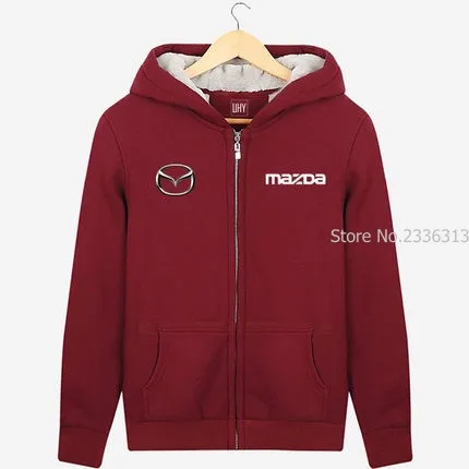 Толстая осенне-зимняя толстовка с логотипом Mazda Комбинезоны для утепленное