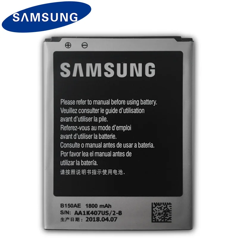 Оригинальный аккумулятор для телефона Samsung B150AE B150AC GALAXY Trend3 G3502 G3508 G3509 i8260 i8262 SM G350E