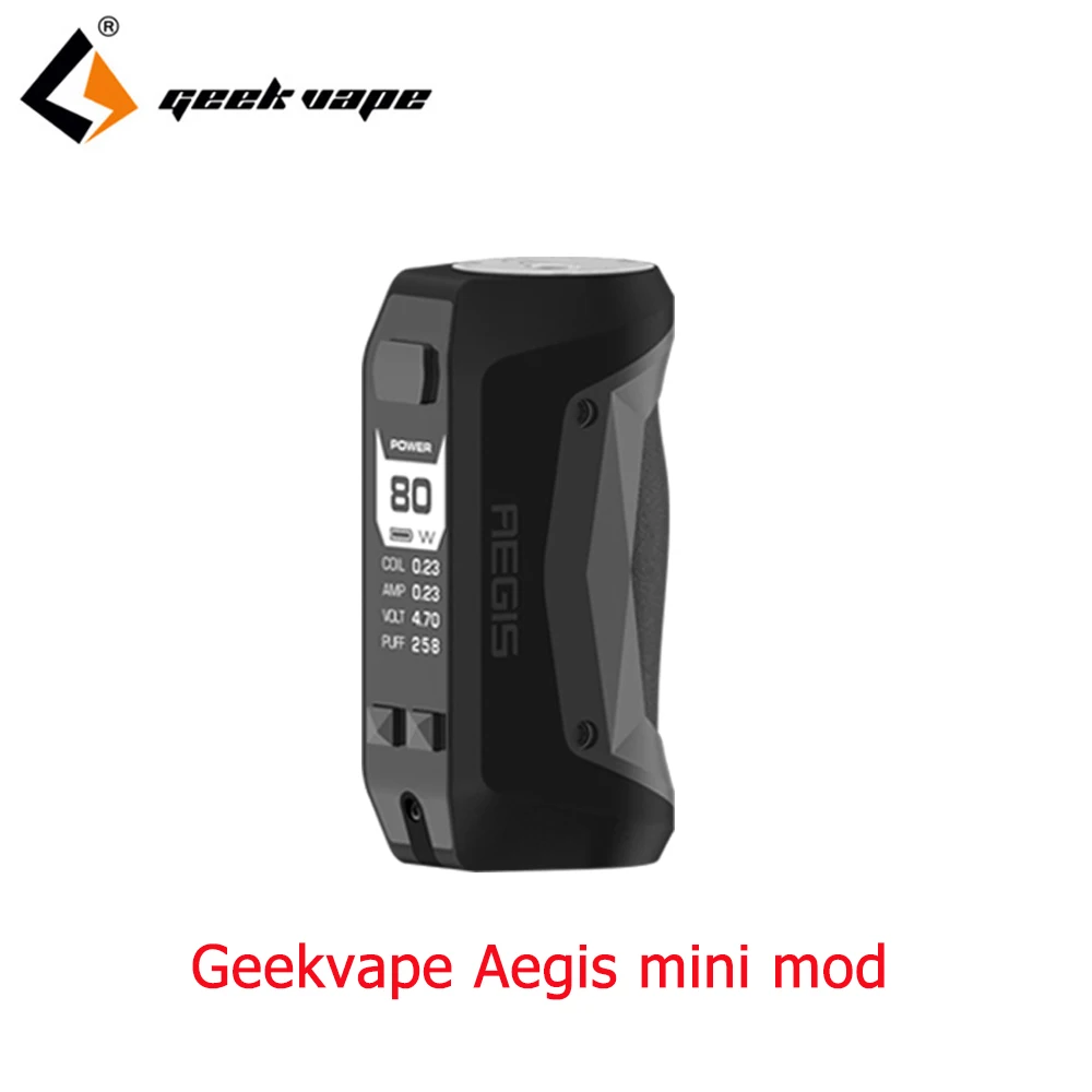 2 шт./лот 80 Вт Geekvape Aegis мини-мод встроенный аккумулятор 2200 мАч для Geekvape Cerberus Tank быстрая зарядка мод VS aegis legend Mod - Цвет: stealth black