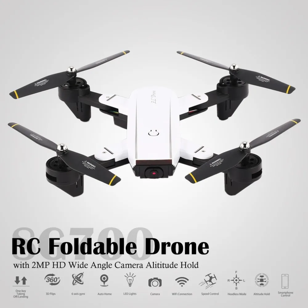 

SG700 0.3MP/2MP Rc Quadcopter with Camera Wifi FPV Foldable Selfie Drone Altitude Hold Headless Gesture Control Dron vs E58