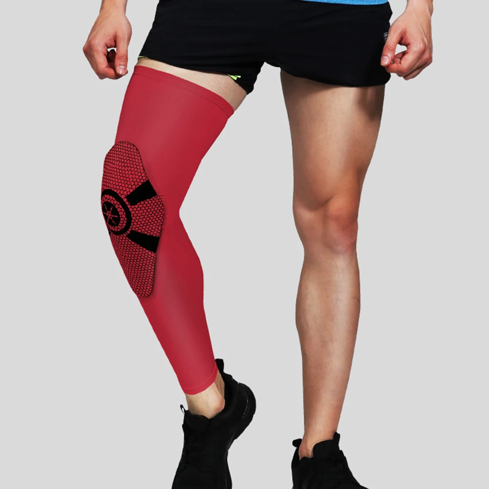 Volleyball Sports Wear Kneecap Elastic Running Anti Crash Longth Protect Knees Compression Sleeve Patella Basketball Support Leg