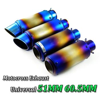 Universal 51MM 60.5MM Modify Motocross Exhaust Motorcycle Exhaust Escape Moto For Z750 Z900 CBR600 CBR1000 TMAX500