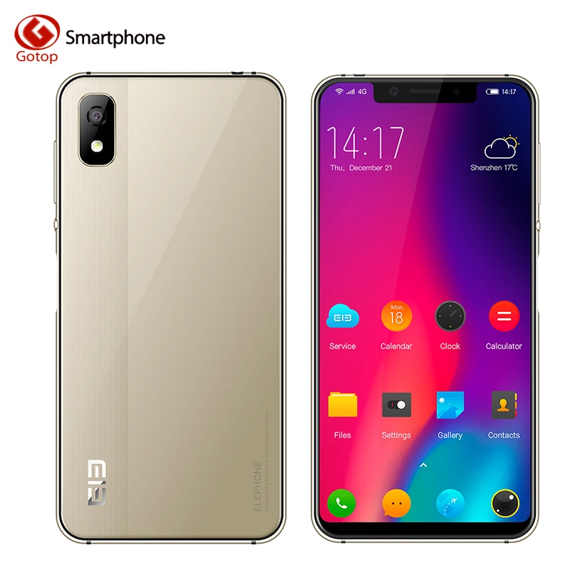 

Elephone A4 Mobile Phone 5.85 inch Notch Screen Android 8.1 Dual SIM Smartphone 3GB RAM 16GB ROM 3000mAh Face / Fingerpringt ID