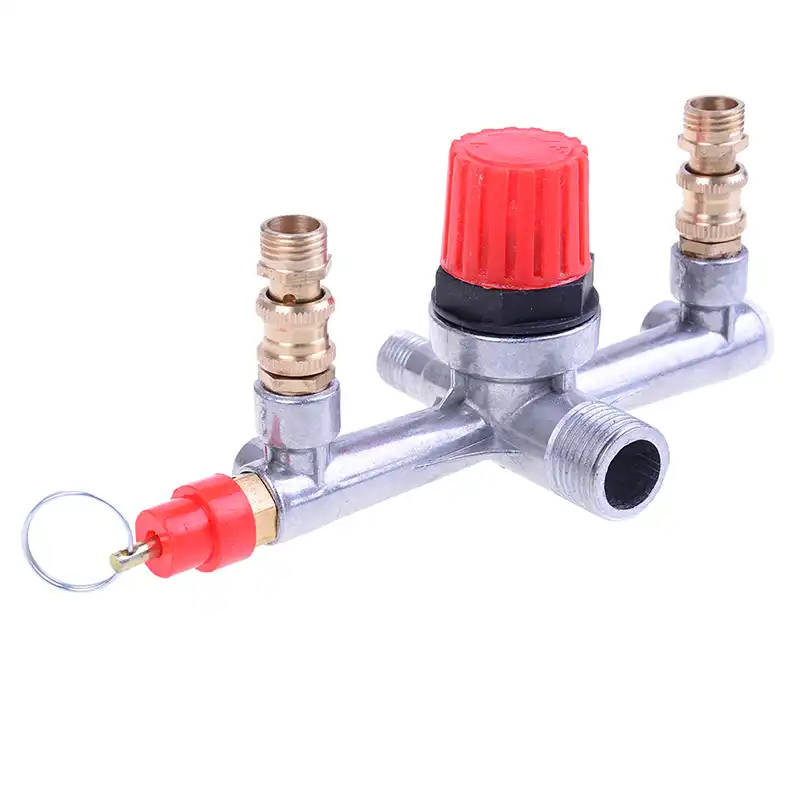 VIFER Peque/ño regulador de v/álvula de compresor de aire G1//8 con medidores Interruptor Compresor Aire de v/álvula de presi/ón del compresor de aire