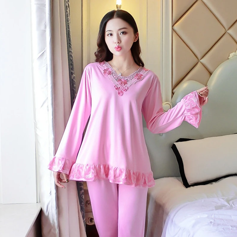 Young Girl Pajama Sets WAVMIT 2018 Spring Autumn Pajamas Set Women