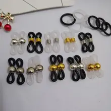 50 шт. черные/белые очки Аксессуары Регулируемый ремень шнур резиновые разъемы для очков держатель ожерелье цепь