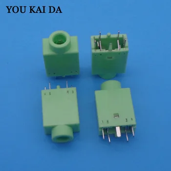 

Green 3.5mm Stereo Jack Socket Audio Jack Connector PCB 3.5 headphone jack audio jack 5 pin SMD MP3 Accessories 100pcs