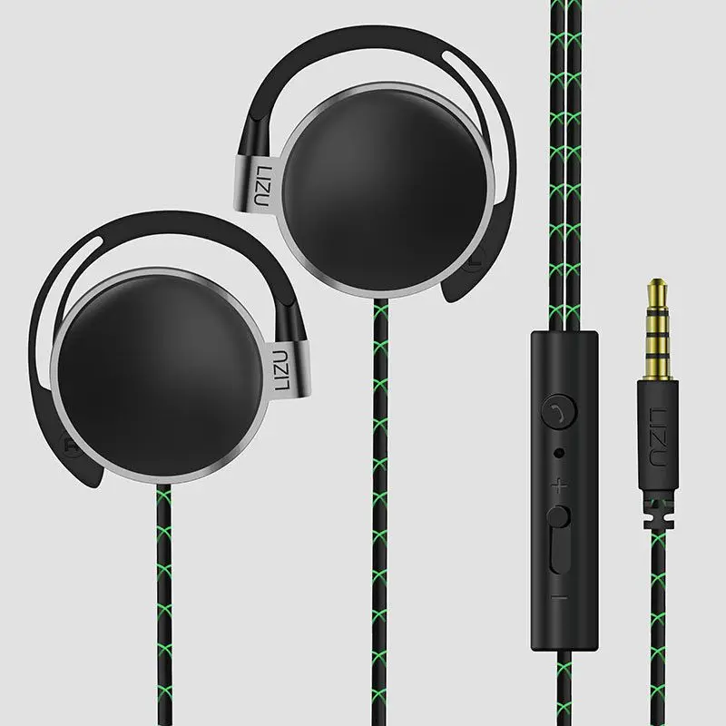 Headset Ear Hook Earphone 3 5mm with Mic Volume Control for IPhone xiaomi Mp3 Player Computer Mobile Telephone Sport Headphone
