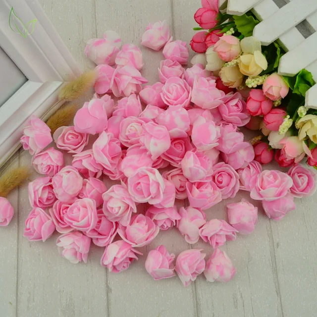 50 pz PE Schiuma falso rose fiori di testa di fiori artificiali a buon mercato d 50 pz PE Schiuma falso rose fiori di testa di fiori artificiali a buon mercato d