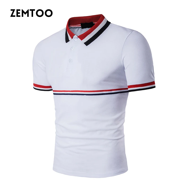 

zemtoo New Men's Brand Polo Shirt Male Polos Short Sleeve Causal Shirt Camisa Polo Slim Fit Breathable Polo Homme ZE0220