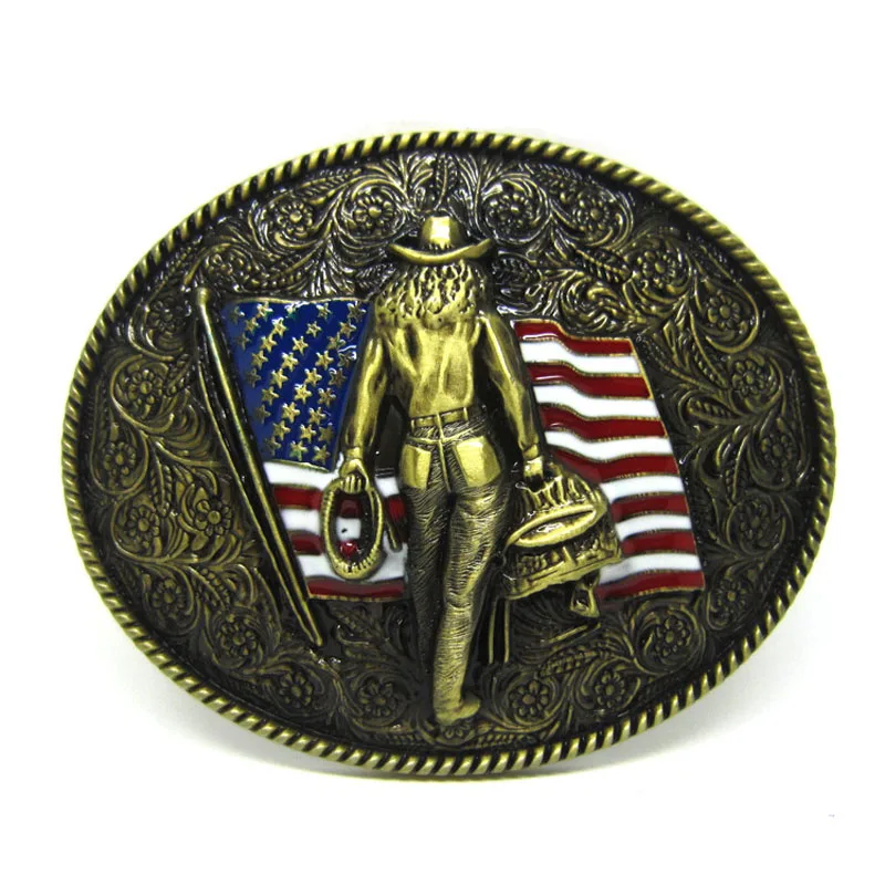 Aliexpress.com : Buy American Flag Cowboy Western Belt Buckle High ...