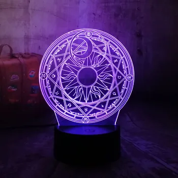 

New Pretty Cartoon Magic Array 3D LED Night Light 7 Color Change Table Lamp Home Room Decor Holiday Christmas lamp for Kids