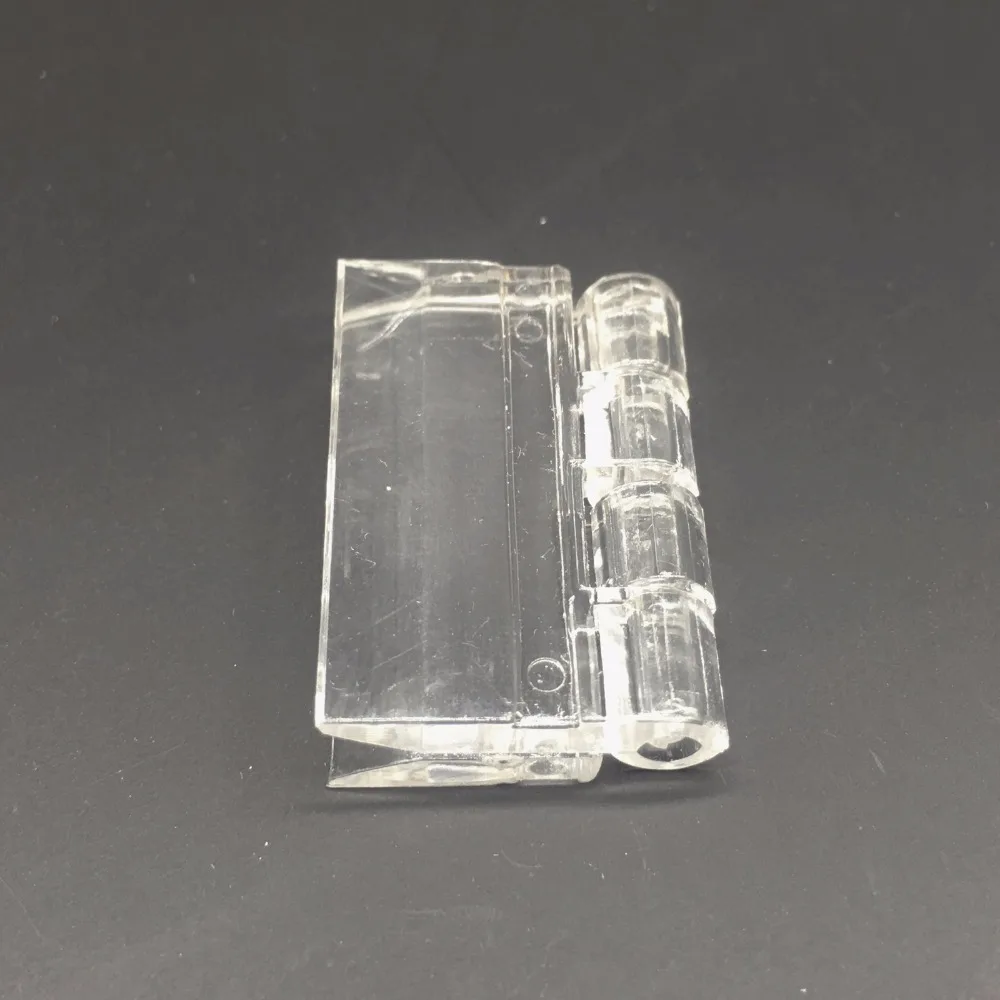 Wkooa 45x38 Acrylic Hinges Plastic Clear Acrylic Door Hinges Glass PMMA Pack 100
