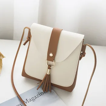

PU leather tassels patchwork children school bags kids travel messenger cross-body small phone pouches money bags for girls