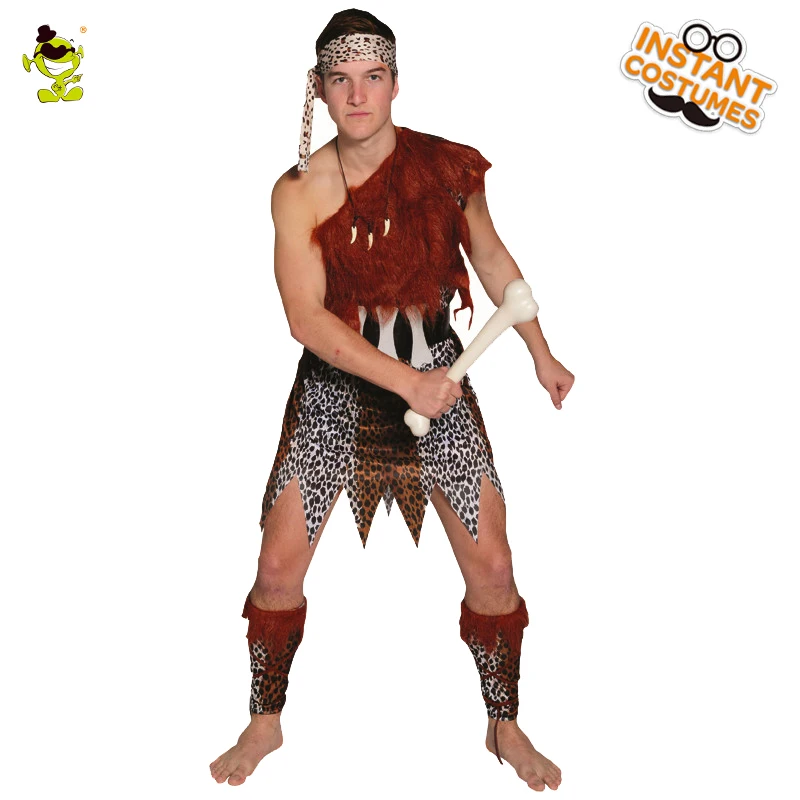 Adult Men's Caveman Costume Carnival Party Masquerade Caveman Clothes