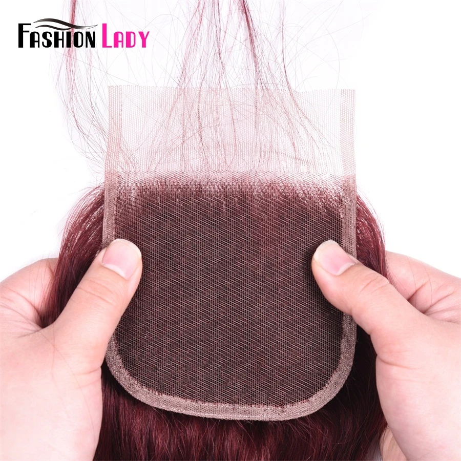 Fashion Lady Pre-Colored 3pcs Red 99j Mahogany Body Wave Mongolian Hair Bundles With Free Part Lace Closure Non-Remy Fashion Lady Pre-Colored 3pcs Red 99j Mahogany Body Wave Mongolian Hair Bundles With Free Part Lace Closure Non-Remy