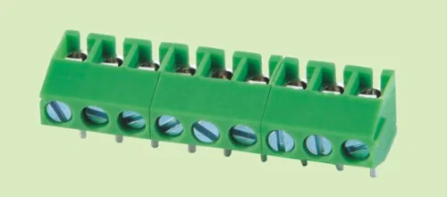 Шт. 100 шт. Винт Тип печатной платы клеммные колодки KF350R-3.5mm 2 P 3 щелевые зеленый Combinable