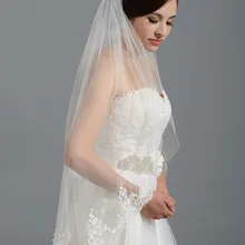 Белая, цвета слоновой кости, для свадьбы Свадебные вуали пальца Длина Фата туфли на шнурках для невесты Свадебная Фата с расческой свадебные аксессуары