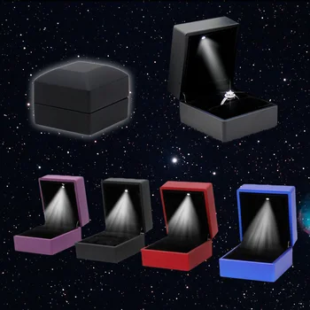 

Hot Selling LED Lighted Earring Ring Gift Box Wedding Engagement Ring Jewelry Display