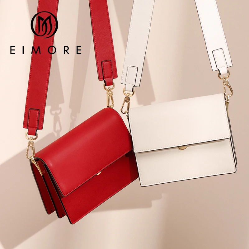 EIMORE Brand Women Fashion Shoulder Bags Small Messenger Crossbody Bags Genuine Leather Crossbody Flap Bag Ladies Bags For Girl