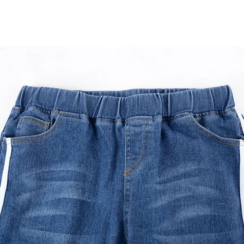 Puimentiua, женские эластичные джинсы с талией, повседневные джинсы с полосками по бокам, обтягивающие штаны, обтягивающие леггинсы, брюки размера плюс 4XL