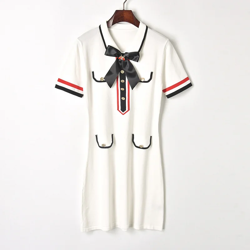 

Summer Korean Office Lady Knit Sweater Dress Women Casual Party Club Dress 2019 New Autumn Elegant Vintage Bodycon Cotton Dress