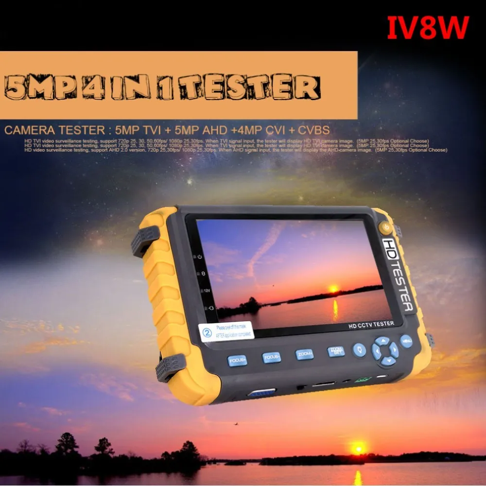 Улучшенный монитор IV8S IV8W 5 фотографий МП TVI AHD CVI CVBS тестер камеры безопасности