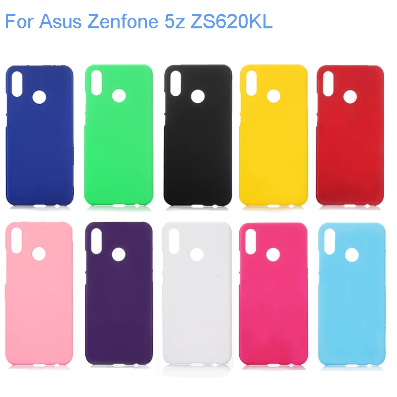 Чехол Для Zenfone 5z ZS620KL тонкий цветной резиновый матовый пластиковый жесткий чехол