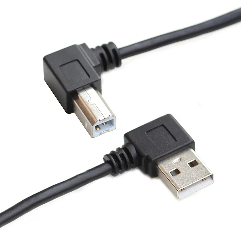 50 см USB 2,0 Мужской до 4pin USB B Тип правый угол данных зарядный кабель для USB2.0 принтера и сканера