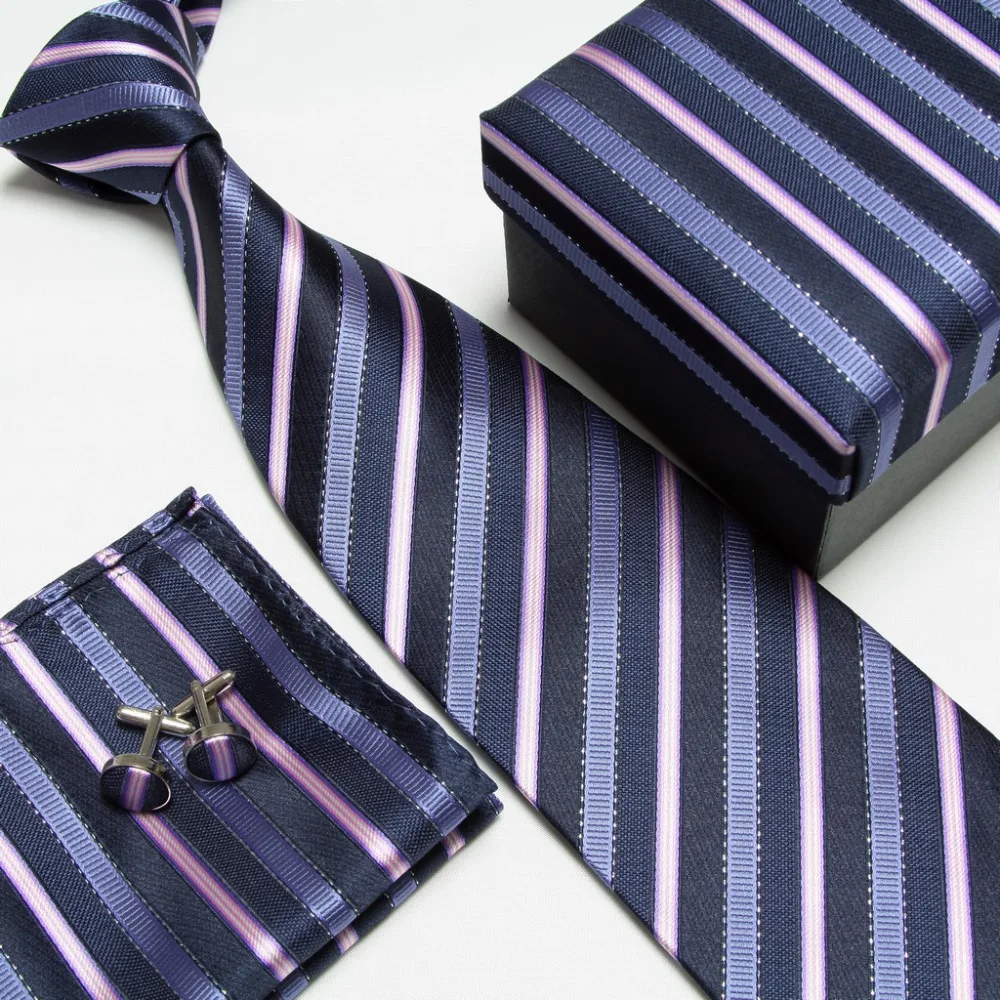 Мужская мода высокого качества захват набор галстуков галстуки запонки шелковые галстуки Запонки карманные носовой платок