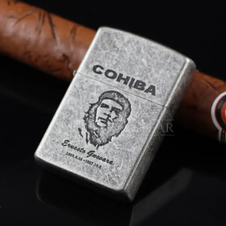 

COHIBA Gadgets Quality Metal Powerful 2 Torch Jet Flame Windproof Butane Gas Refillable Cigar Cigarette Lighter W/ Gift Box