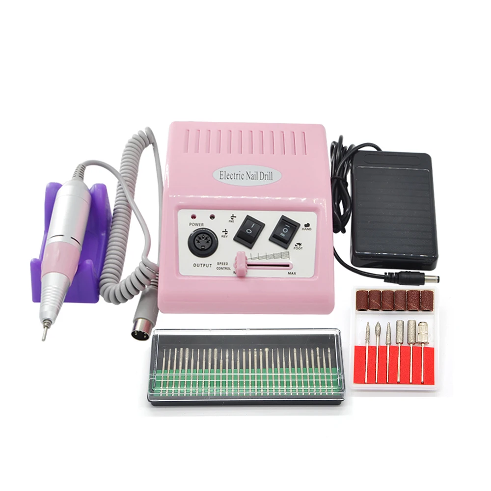 

Pink Electric Nail Polishing Machine can be controlled by foot pedal easily and quickly for nail polishing carving and so on