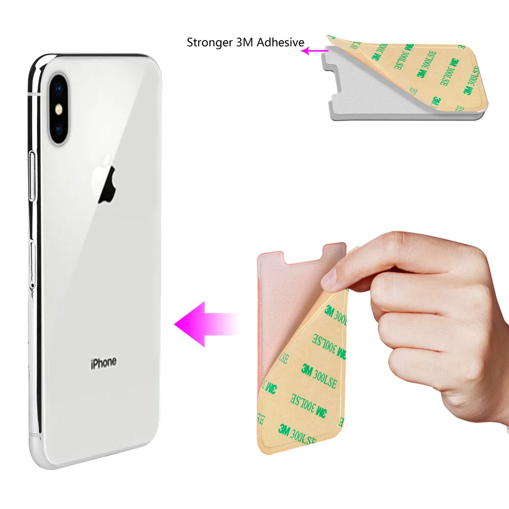 Клейкий телефон карманный мобильный телефон палка на карты кошелек кредитные карты/ID держатель для карт с 3M стикер для задней части IPhone смартфонов