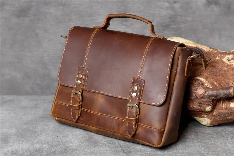 PNDME высокое качество бизнес crazy horse воловья кожа мужской портфель ретро натуральная кожа дизайнер ручной работы сумка для ноутбука сумка