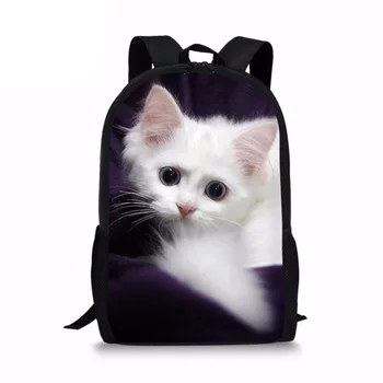 

Kawaii Siamese Cat 3D Printing Backpack Kids Boys Girls Shoulder Backpacks Ladies Lovely String Bag Teens Mini Back Pack