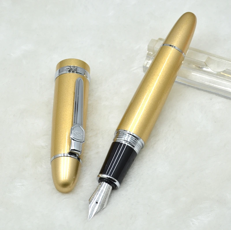 Jinhao 159 бренд 8 цветов авторучка с серебряной клип канцелярских Роскошные М перо чернила ручки для Рождество подарок a7