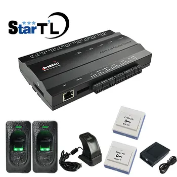 

IINBIO260 Kit Door Access Control FR1200ID Card Reader Rs485 slave Reader +ZK4500+Exit Button Access Control System