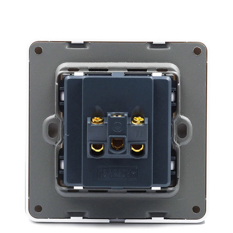 Worldwide Using 5 pins Electrical Plug Wall Panel 13A 250V Power Charging Faceplate