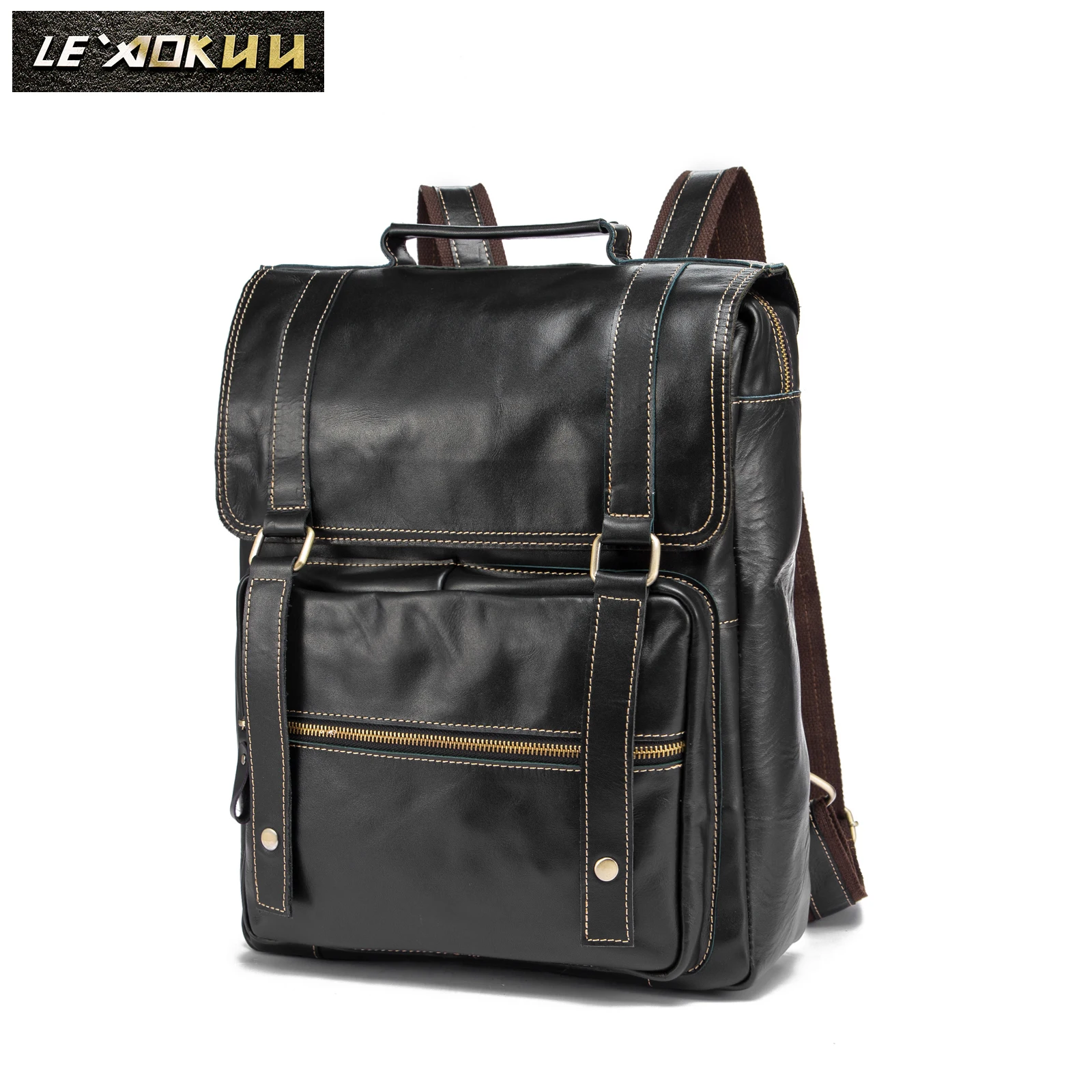 ^*Best Offers Оригинальная Студенческая школьная сумка из натуральной кожи, рюкзак для ноутбука 14 дюймов, 9088 ^*Best Offers Оригинальная Студенческая школьная сумка из натуральной кожи, рюкзак для ноутбука 14 дюймов, 9088