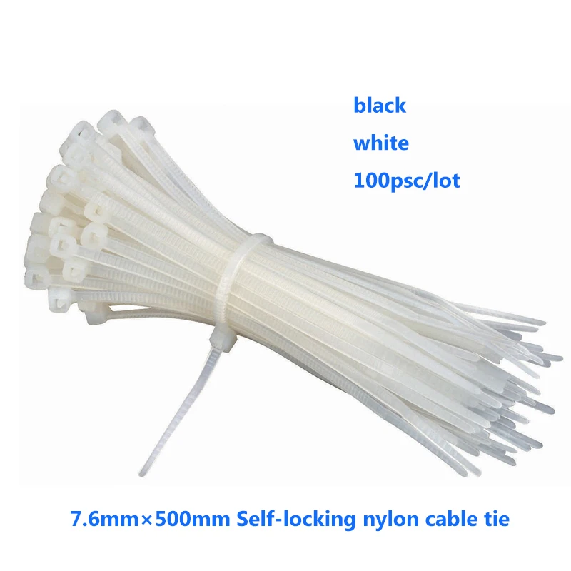 CCZDSL 7,6 мм* 500 мм 100 шт./пакет стандарт самоблокирующийся пластик нейлон PA66 кабель оберточный материал стяжка для провода шнур