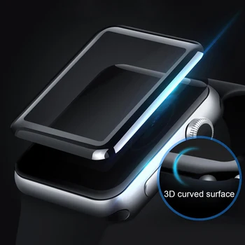 

Gosear Curved 3D Clear Anti-Scratch Tempered Glass Screen Protector Film for Apple Watch iWatch i Wach Series 2 3 38mm 42mm