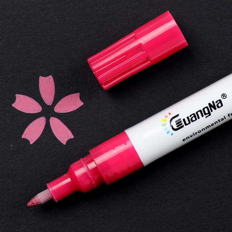 0,7 мм акриловые Краски маркер для белой доски подробный маркировки Цвет Краски ручки для Керамика стекло ROCK фарфоровая кружка дерево ткань из плотной ткани - Цвет: rose red