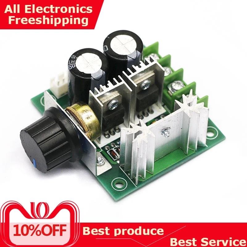 

DC 12V 24V 30V 40V 13KHZ Auto PWM DC Motor Speed Regulator Governor Speed Controller Switch 10A 50V 1000uF