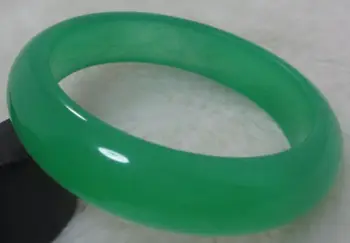 

13400 Chinese Natural Beautiful Emerald Green Nephrite Jade Bangle Bracelet (A0429)