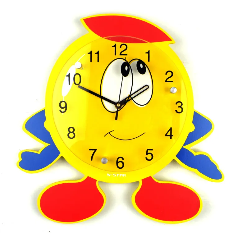 Duck children font b cartoon b font font b wall b font font b clock b