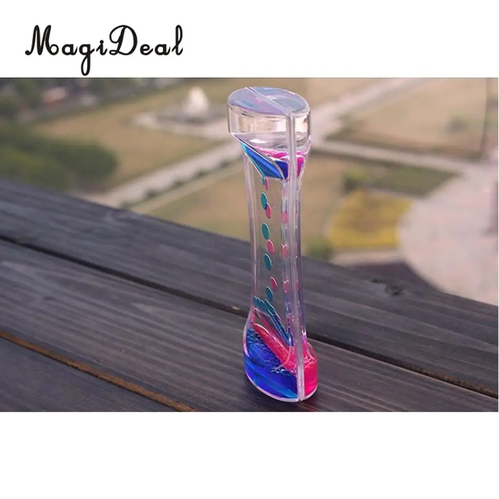 MagiDeal, 1 шт., плавающий цвет, смесь, масло, жидкость, Bubbler, таймер движения, часовое стекло для дома, комнаты, офиса, Декор, новинка, подарок на день рождения