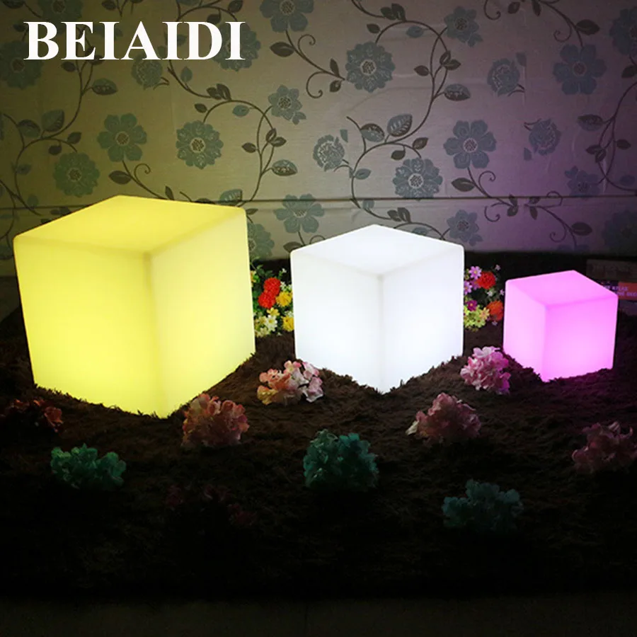 BEIAIDI 16 RGB Colors Rechargeable Led illuminated Furniture Lamp Waterproof LED Cube Chair bar KTV Pub Plastic Table lighting BEIAIDI 16 RGB Colors Rechargeable Led illuminated Furniture Lamp Waterproof LED Cube Chair bar KTV Pub Plastic Table lighting