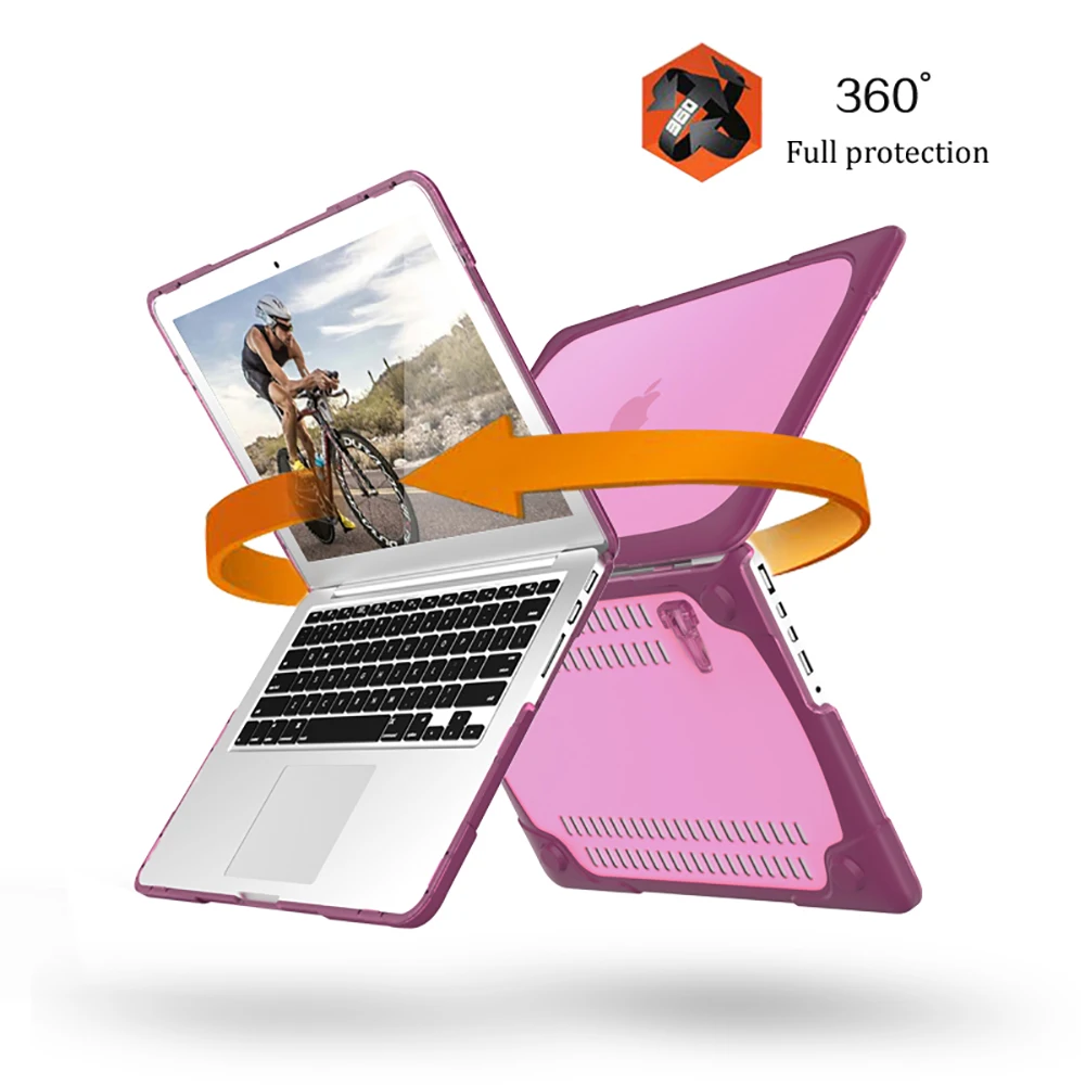 Жесткий Ультратонкий чехол подставка для ноутбука Macbook New Air 13 A1932 Pro Retina 11 12 15