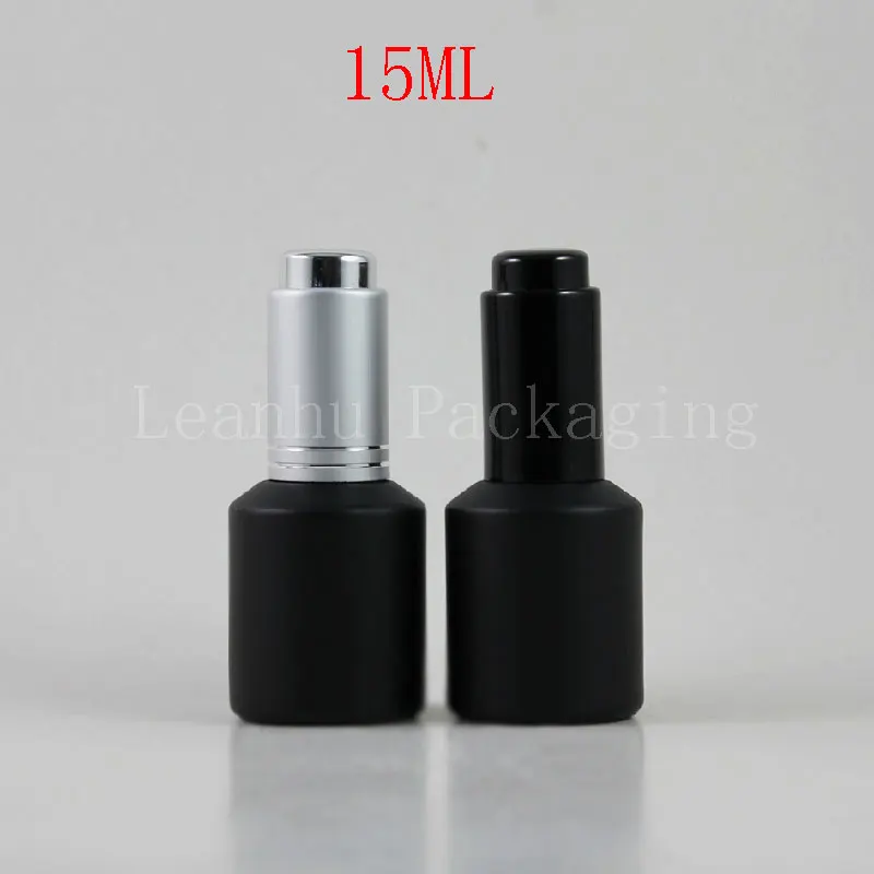 

Wholesale 15ml Black Frosted Dropper Bottles,15cc Essential Oil Perfume Glass Bottle,Makeup Packaging Container
